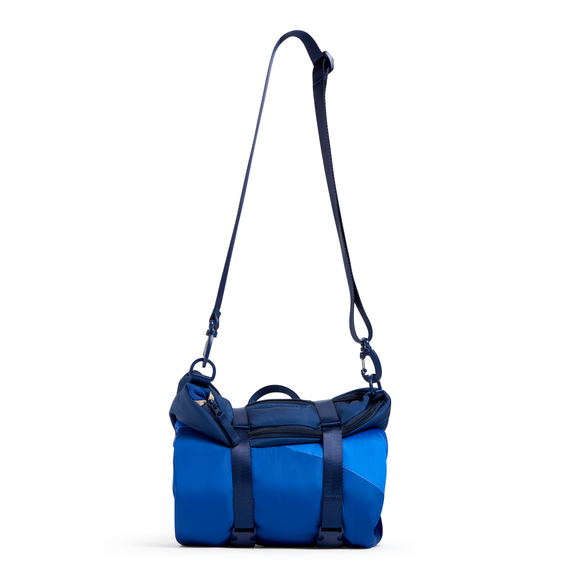 STATE Bags Redwood Sleeping Bag Blue Chevron Packed View Click to Zoom