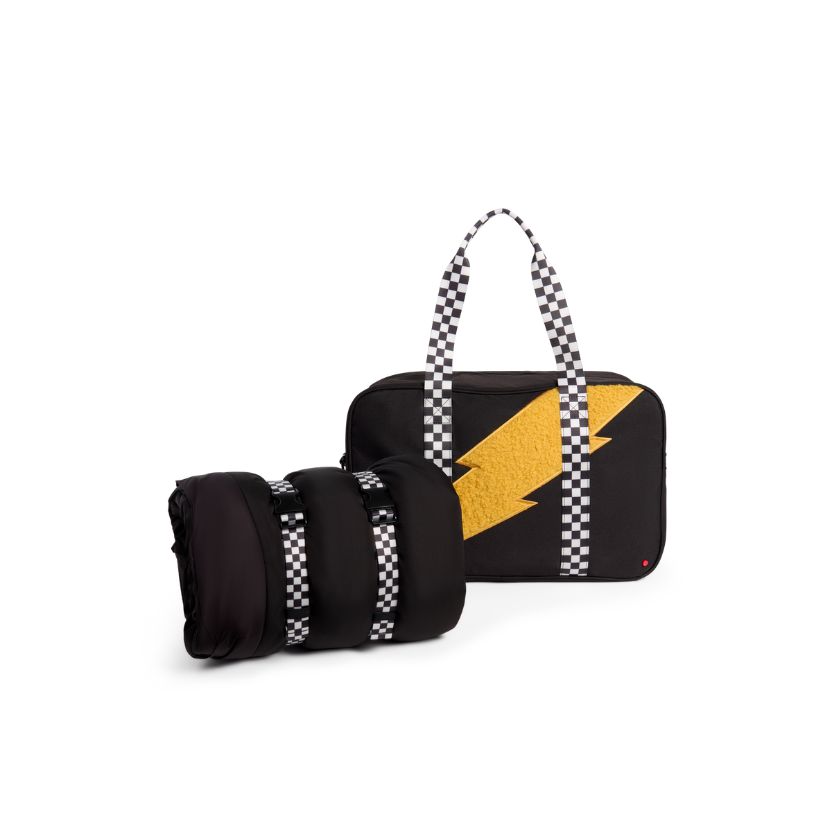 STATE Bags Redwood Sleeping Bag and Rockaway Duffle Bolt Front View Click to Zoom