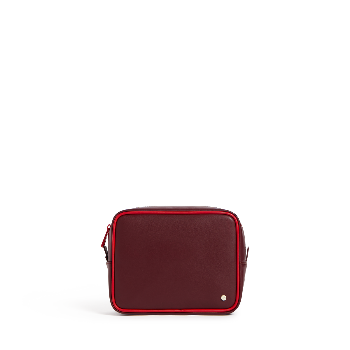 STATE Bags Travel Pouch Set Vegea Leather Burgundy Front View Click to Zoom