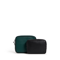 STATE Bags Travel Pouch Set Vegea Leather Olive Front View Click to Zoom