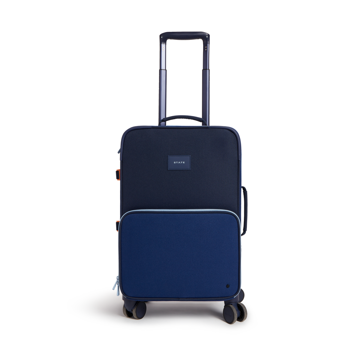 STATE Bags Logan Carry-On Suitcase Tonal Navy Front View Click to Zoom