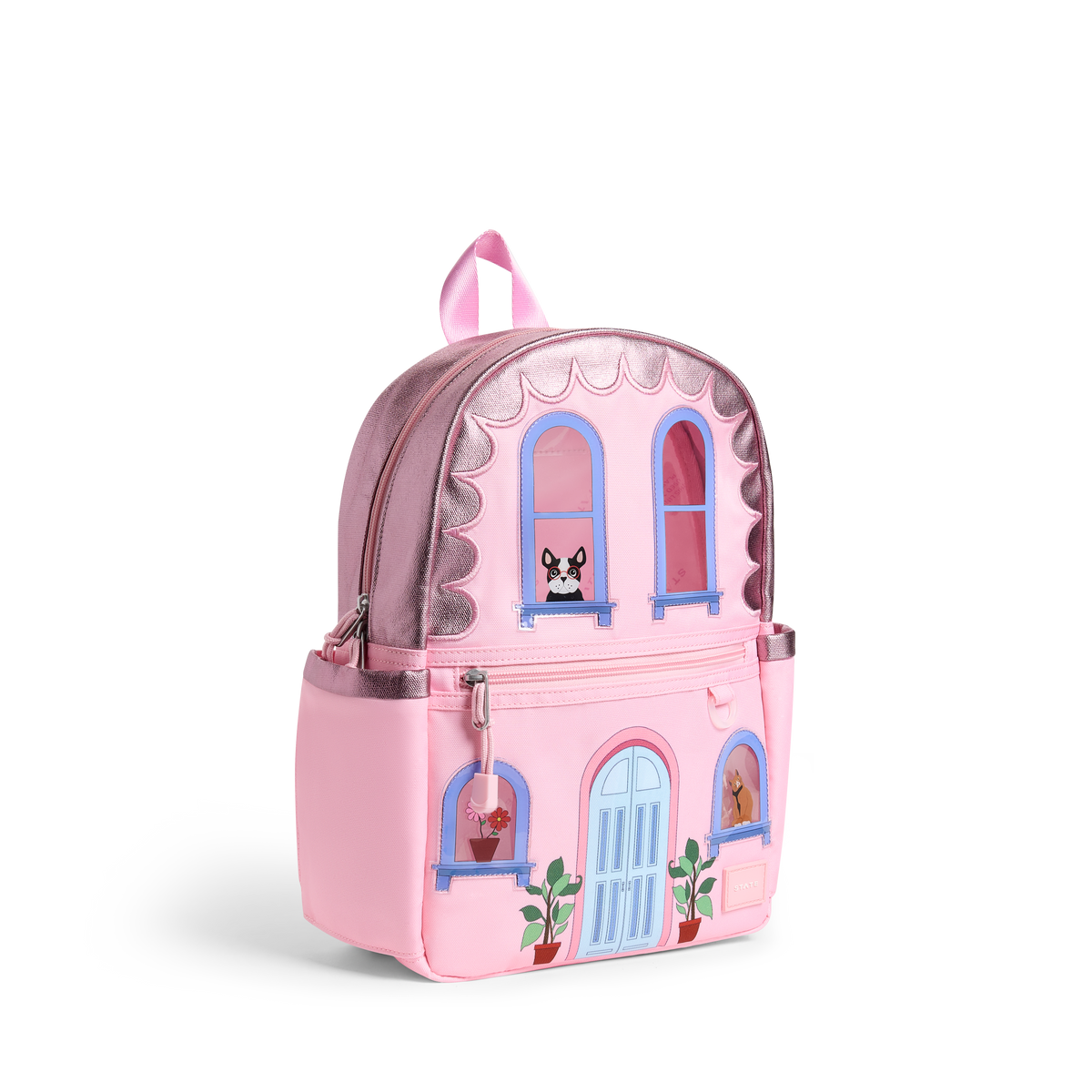 STATE Bags Kane Mini Backpack in Happy House Front Angle View Click to Zoom