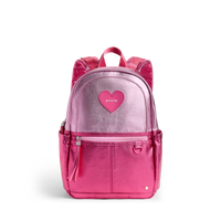 STATE Bags Kane Mini Backpack Pink/Hot Pink Metallic Colorblock Front View Click to Zoom