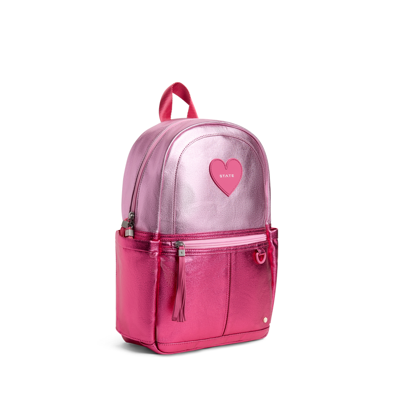 STATE Bags | Kane Mini Backpack Metallic Pink/Hot Pink Colorblock