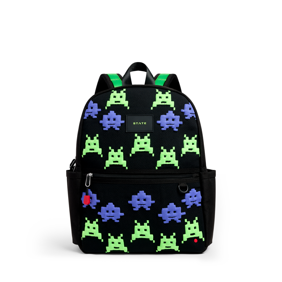 STATE Bags Kane Backpack Space Invaders Front View Click to Zoom