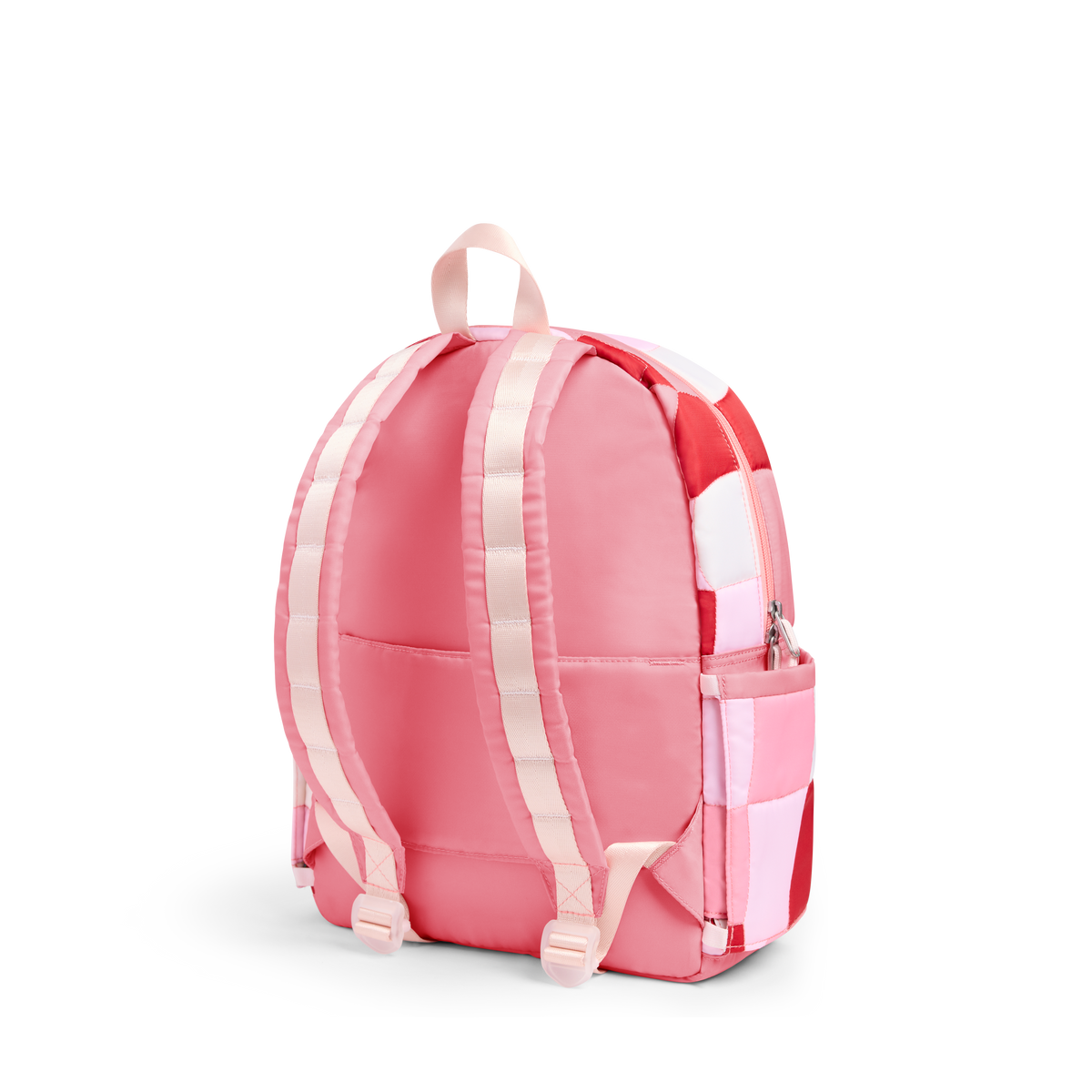 STATE Bags Kane Backpack Pink Puffer Check Back View Click to Zoom