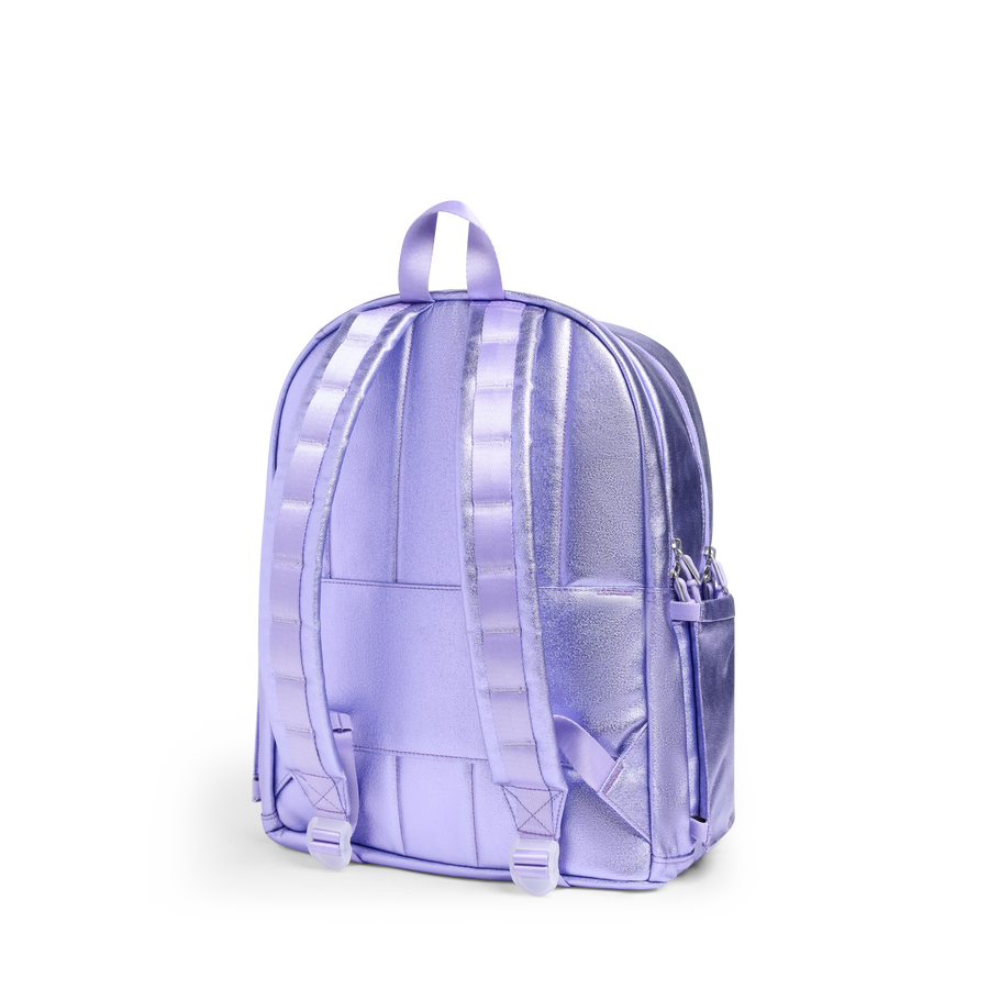 STATE Bags | Kane Double Pocket Backpack Metallic 3D Hearts