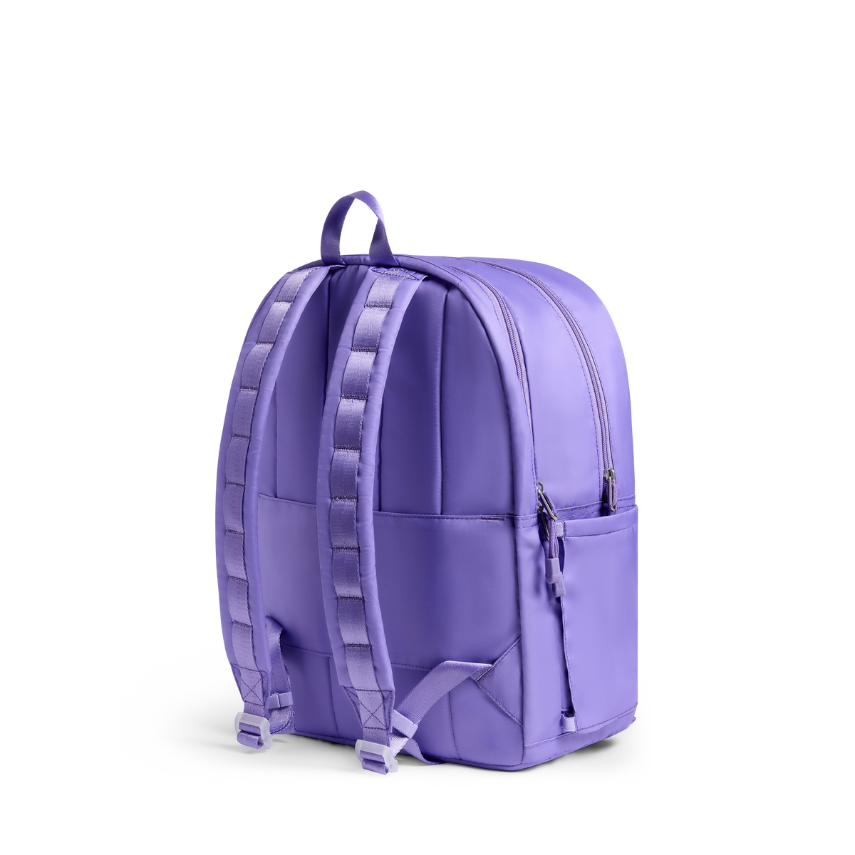 STATE Bags Kane Double Pocket Large Backpack Lilac Chevron Back View Click to Zoom