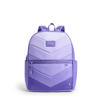 STATE Bags Kane Double Pocket Large Backpack Lilac Chevron Front View Click to Zoom
