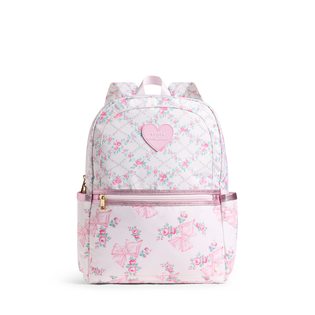 STATE Bags Kane Kids Double Pocket Backpack Intarsia Strawberries