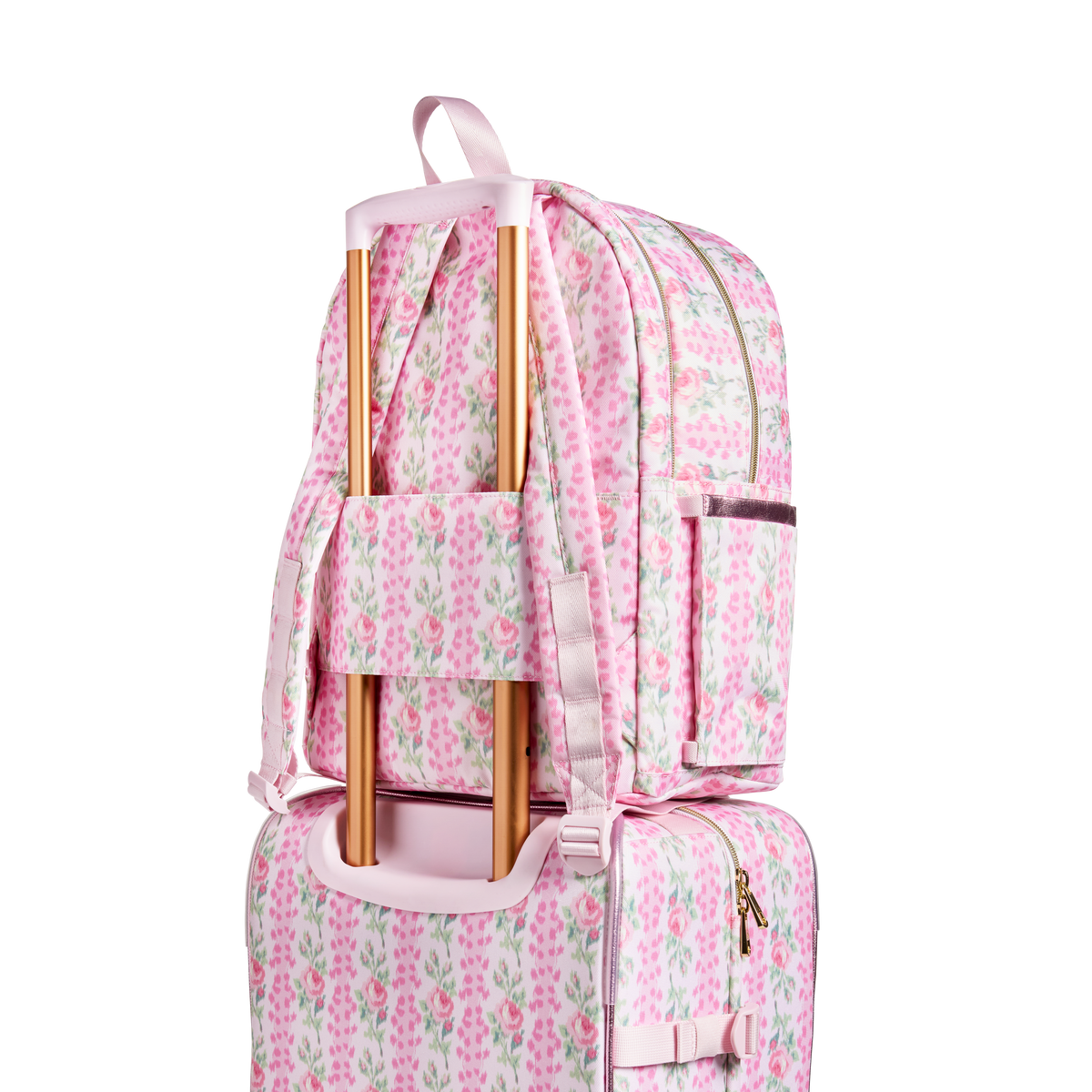 STATE x LoveShack Fancy Kane Double Pocket Backpack Blooming Heirloom Back Side View Click to Zoom