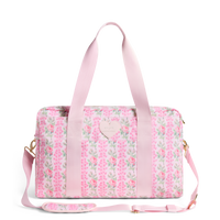 STATE x LoveShackFancy Wellington Weekender Nylon Blooming Heirloom Front View Click to Zoom