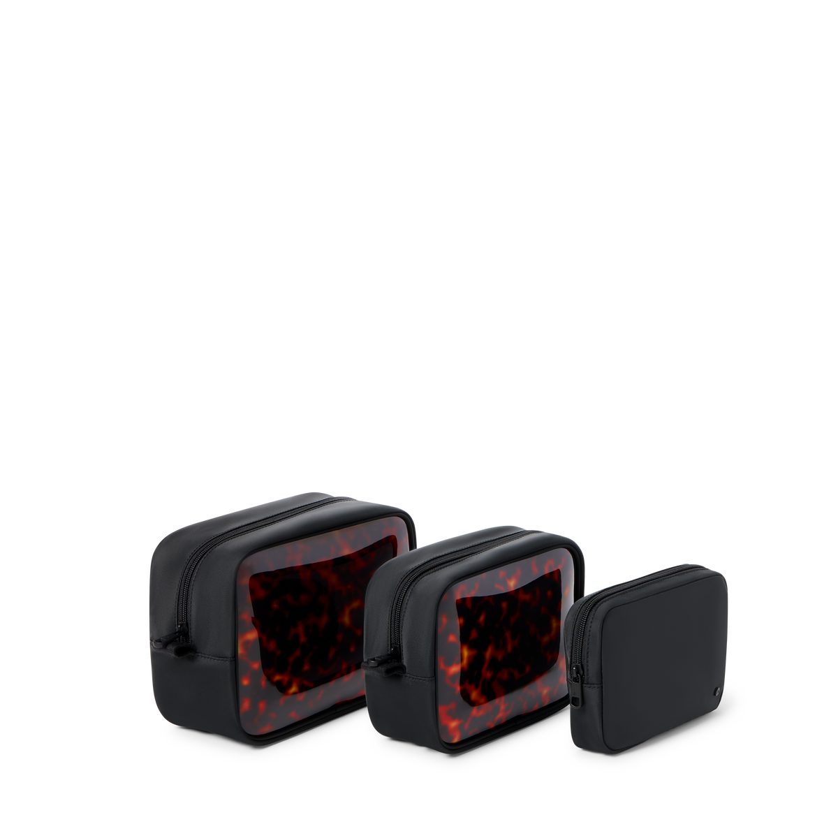 STATE Bags Travel Pouch Set of Three Tortoise Side View Click to Zoom