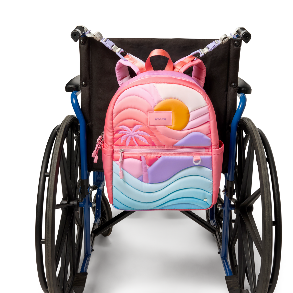 STATE Bags Adaptive Kit Silver on wheelchair click to zoom
