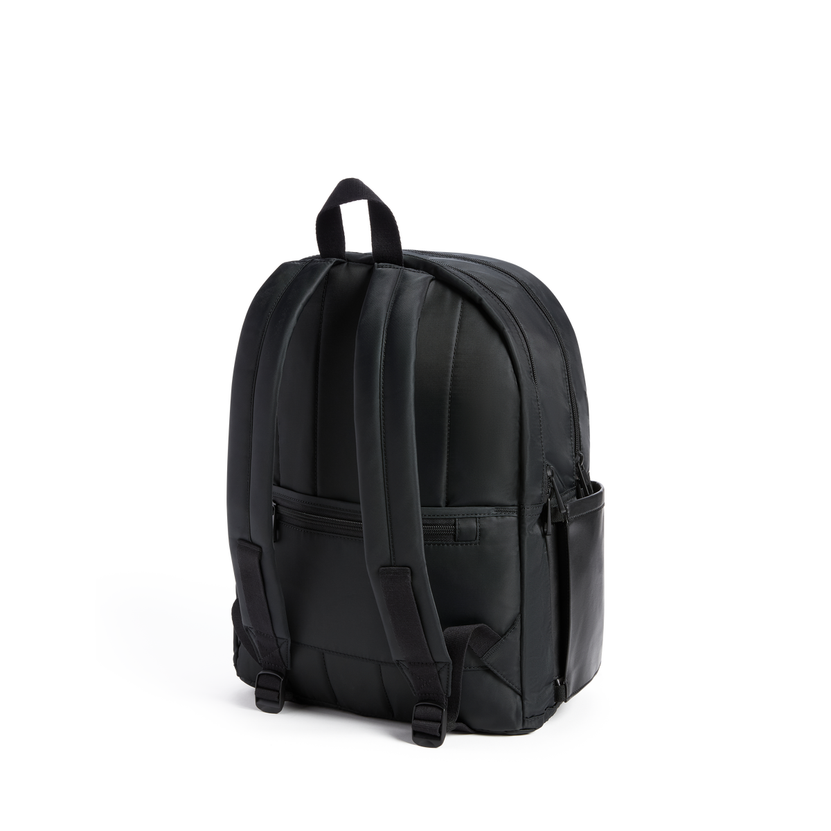 black leather backpack with back pocket STATE Bags
