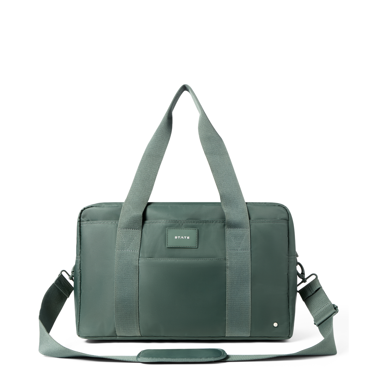 STATE Bags Wellington Weekender Medium Olive Front View Click to Zoom