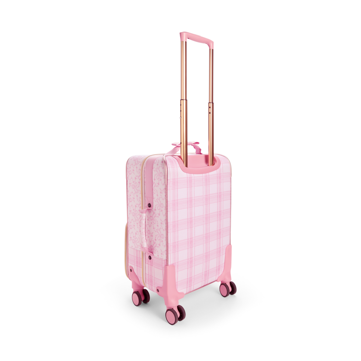 STATE Bags x LoveShack Fancy pink vanilla logan suitcase back view click to zoom