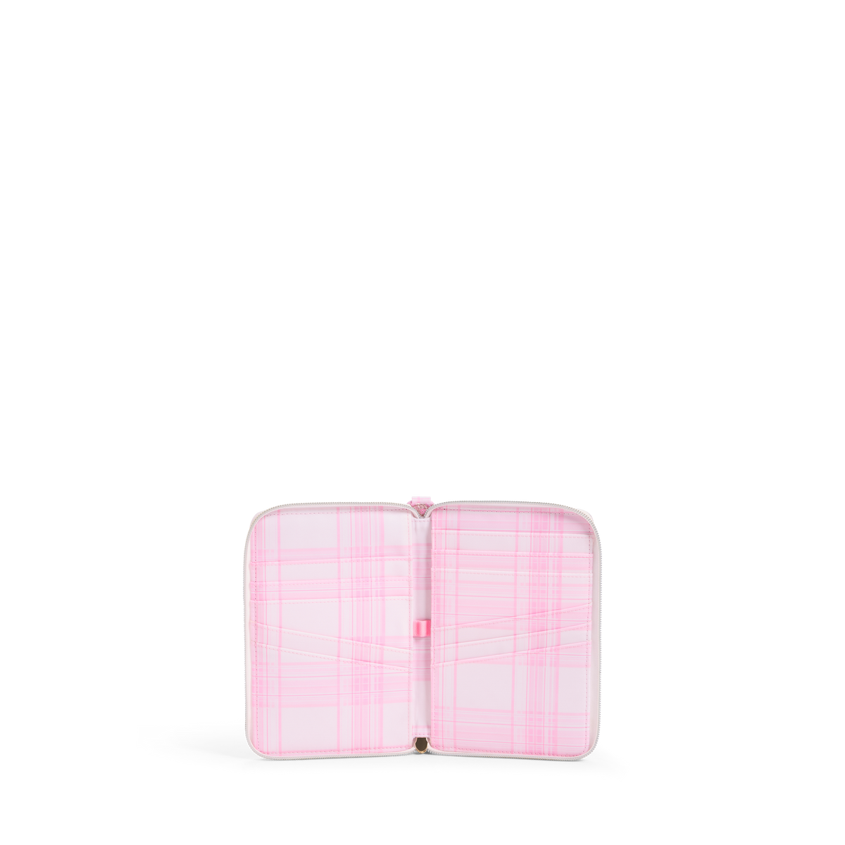 STATE x LoveShackFancy Passport Holder Metallic Pink Vanilla Interior View Click to Zoom