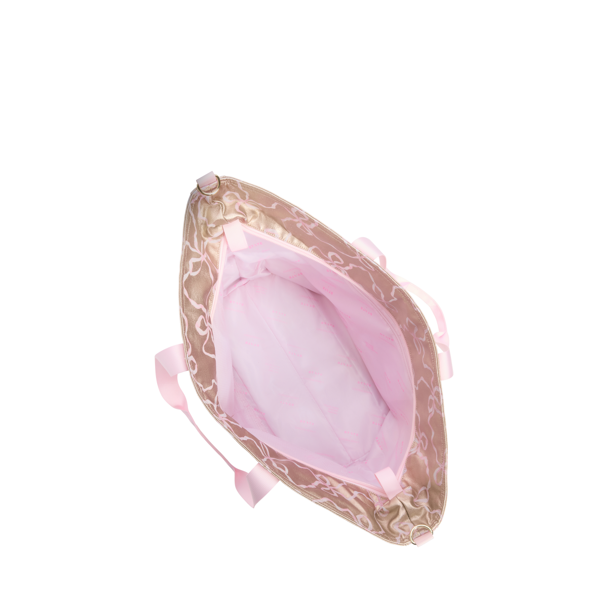 STATE x LoveShackFancy Graham XL Tote Fresh Powder Overhead Interior View Click to Zoom