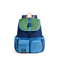 STATE Bags Charlie Explorer Backpack Green/Blue/Orange Front View Click to Zoom