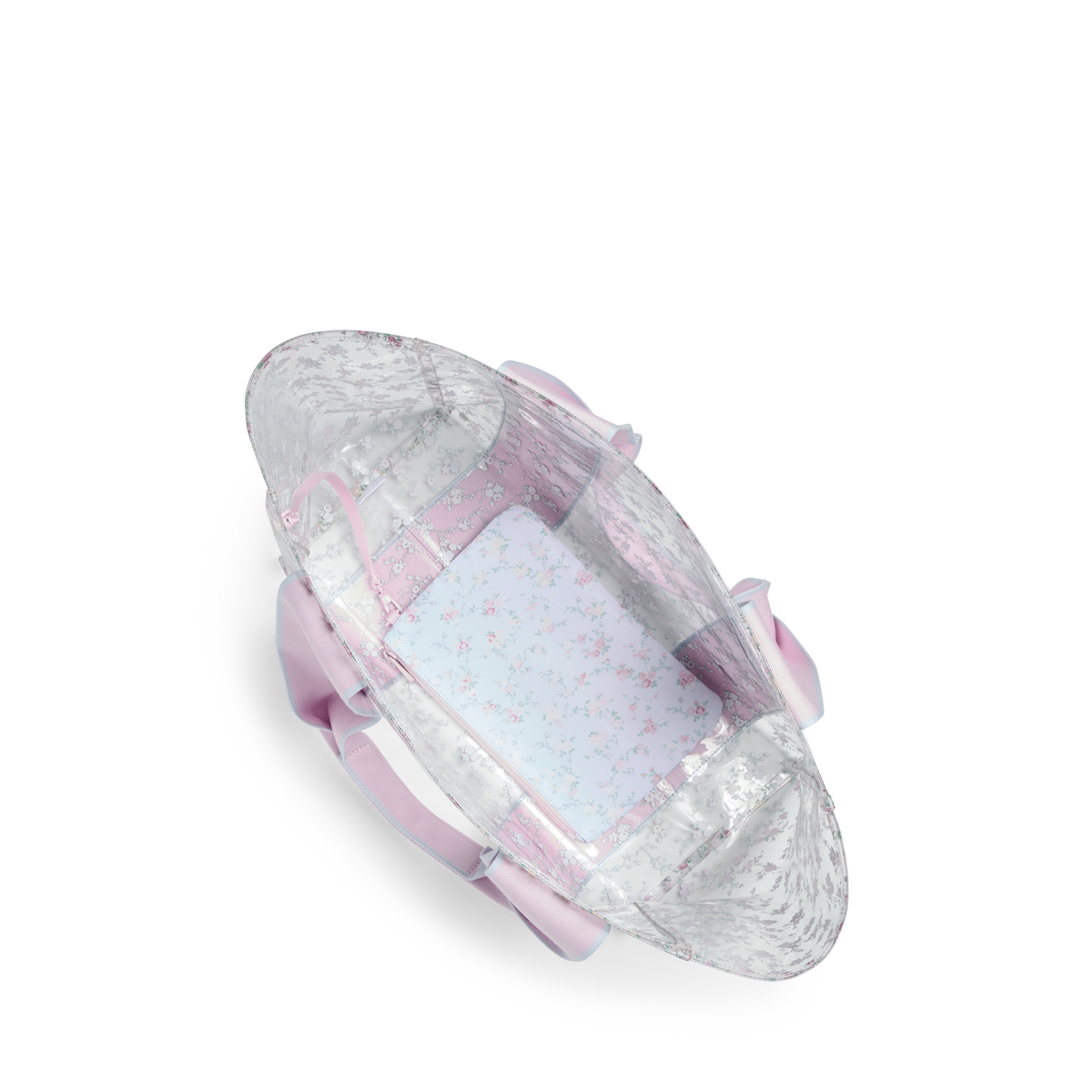 STATE Bags Wellington Cabana Tote Wildflower Blue Overhead Interior View Click to Zoom