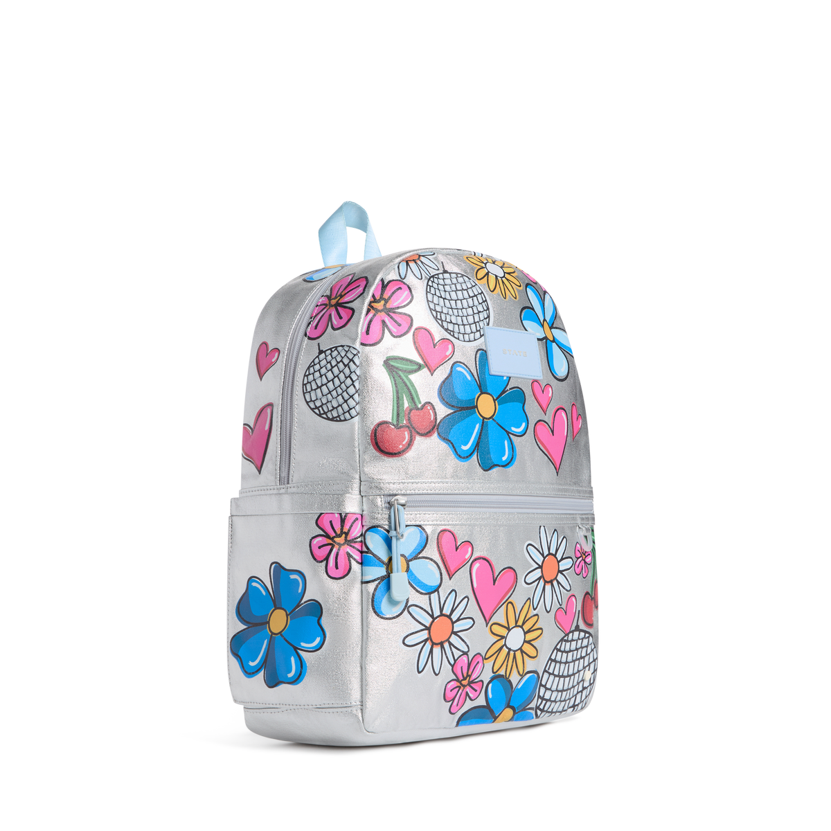 STATE Bags Kane Backpack Metallic Graffiti Side View Click to Zoom