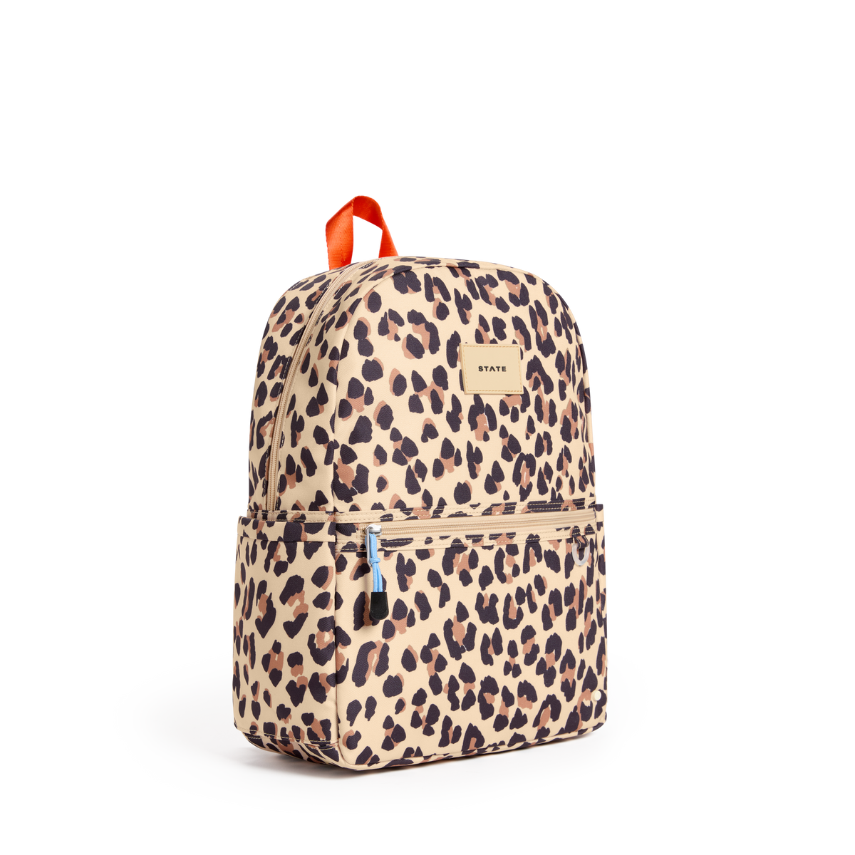 STATE Bags Kane Kids Travel Backpack Printed Canvas Leopard Side View Click to Zoom