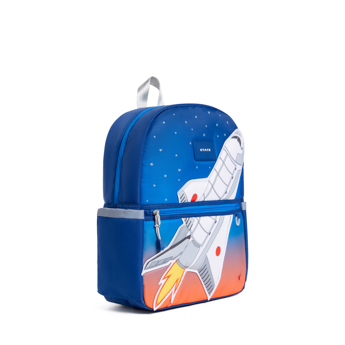 STATE Bags Kane Kids Backpack Nylon Puffer Spaceship Side View Click to Zoom