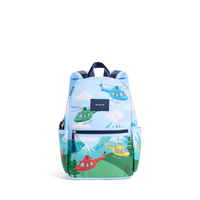 STATE Bags Kane Kids Mini Backpack Recycled Polycanvas Helicopters Front View Click to Zoom