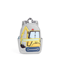STATE Bags Kane Kids Mini Backpack Nylon Puffer Construction Truck Front View Click to Zoom