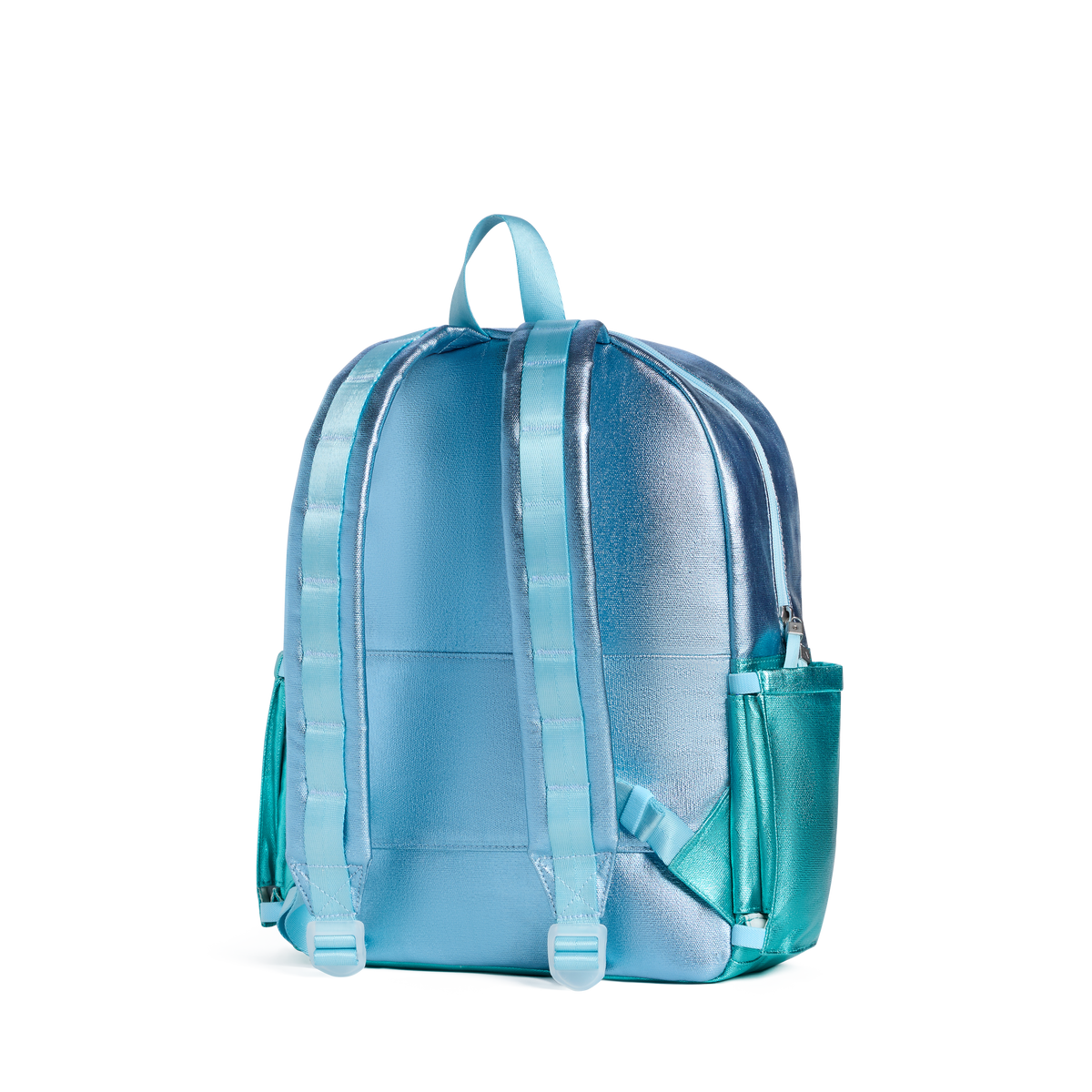 STATE Bags Kane Backpack Blue/Turquoise Colorblock Back View Click to Zoom