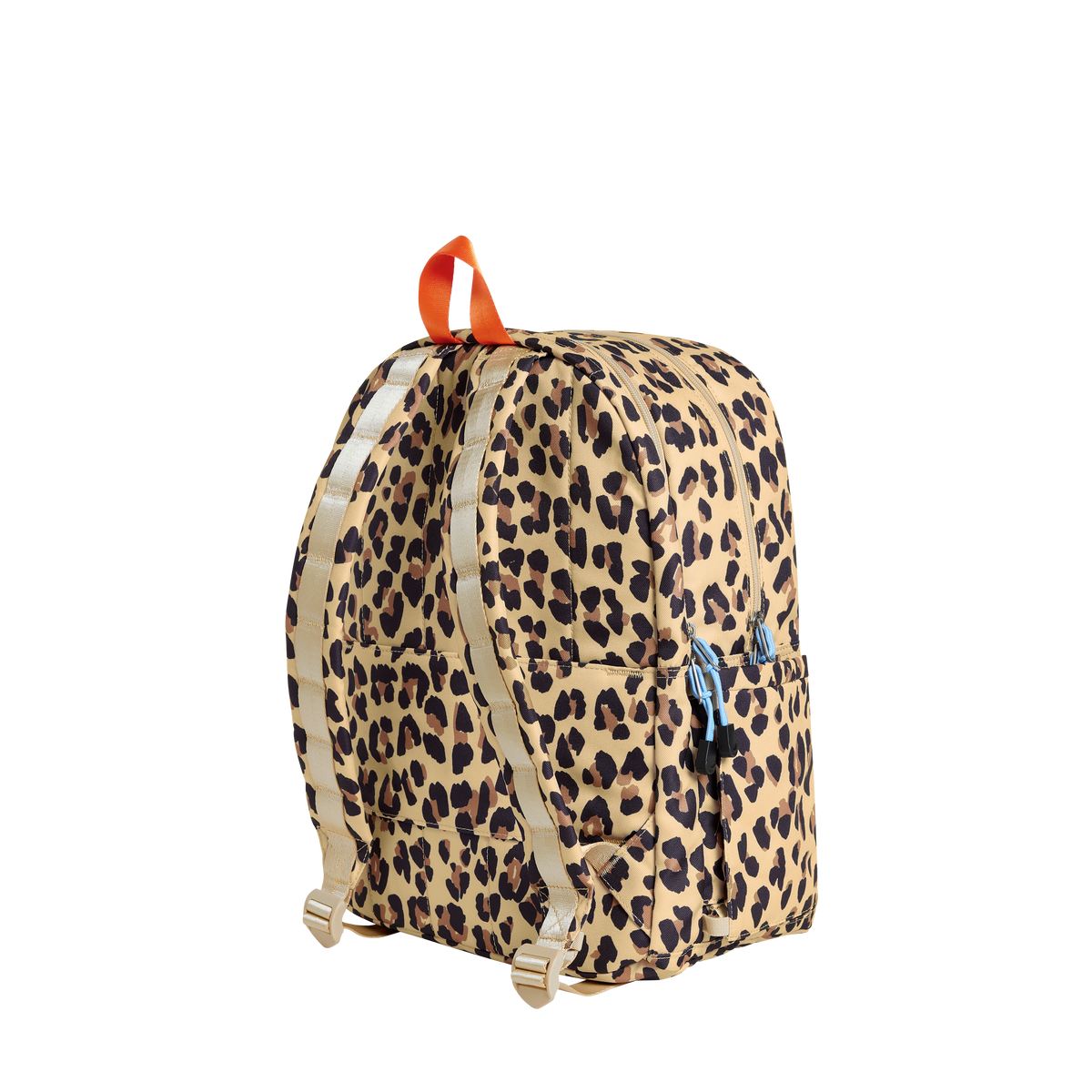 STATE Bags Kane Double Pocket Backpack Leopard Back View Click to Zoom