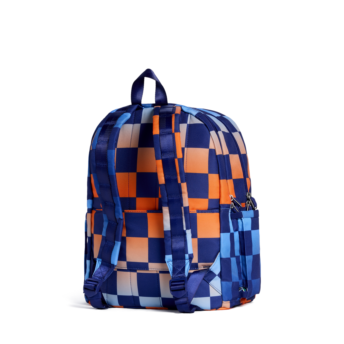 STATE Bags Kane Double Pocket Backpack Gradient Checkerboard Back View Click to Zoom