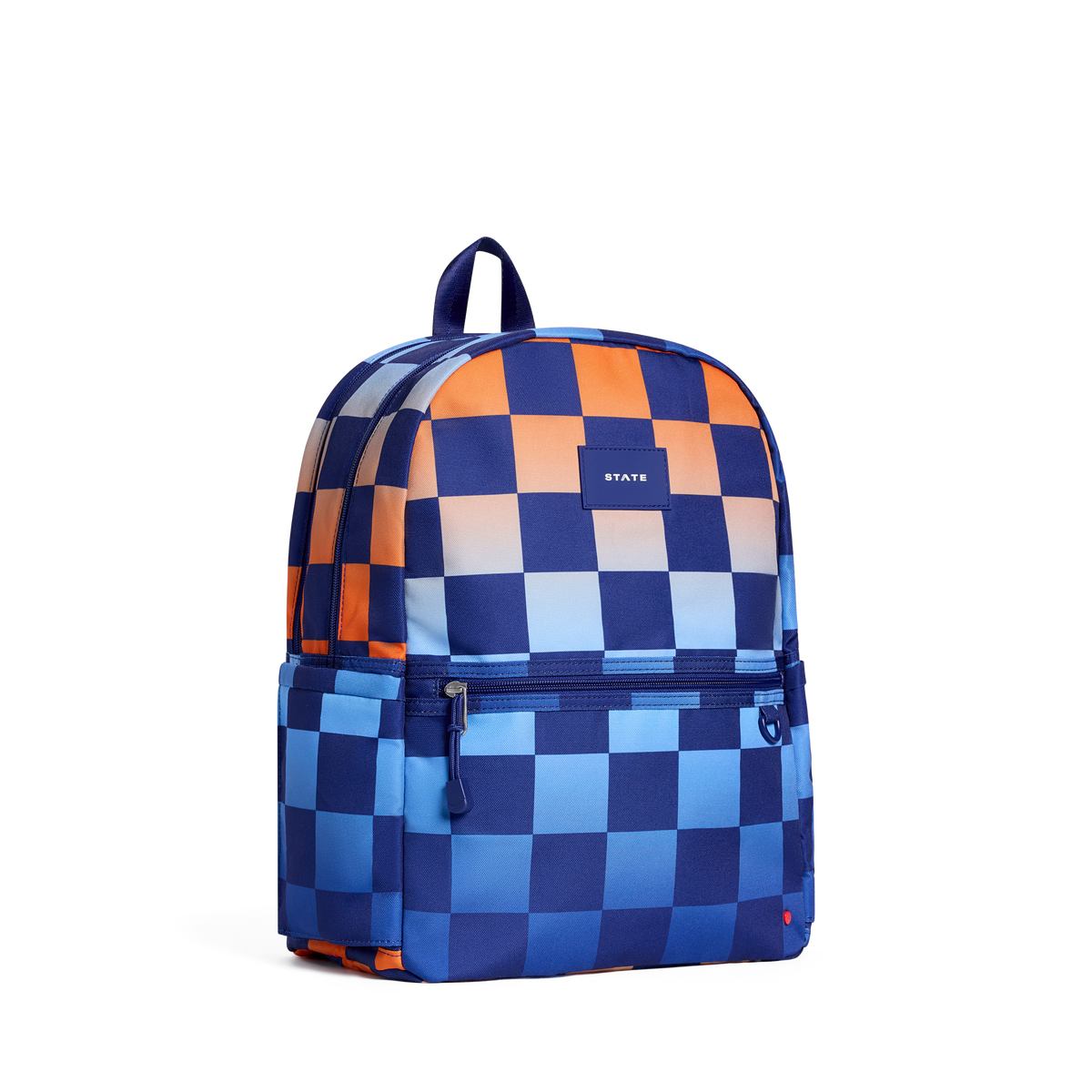 STATE Bags Kane Double Pocket Backpack Gradient Checkerboard Side View Click to Zoom