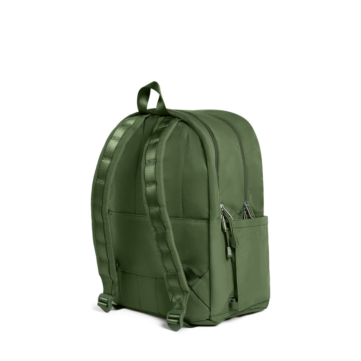 STATE Bags Kane Double Pocket Backpack Olive Back View Click to Zoom