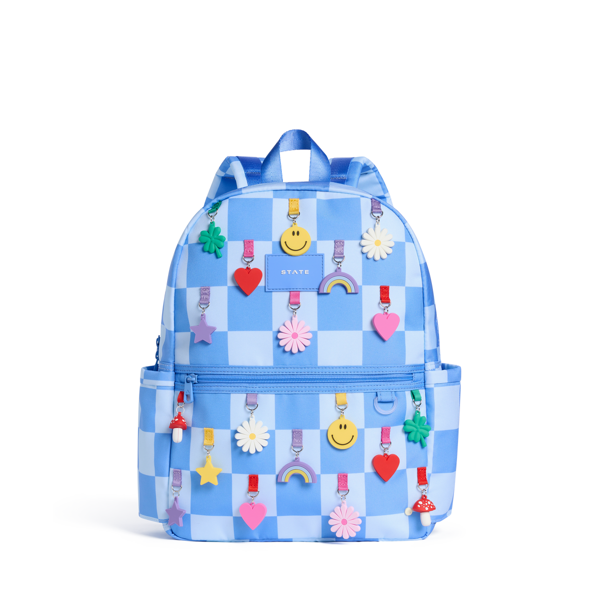 images of a mini blue backpack Personalized Suede Leather zipped compartments adidas Must Have Mini Backpack,