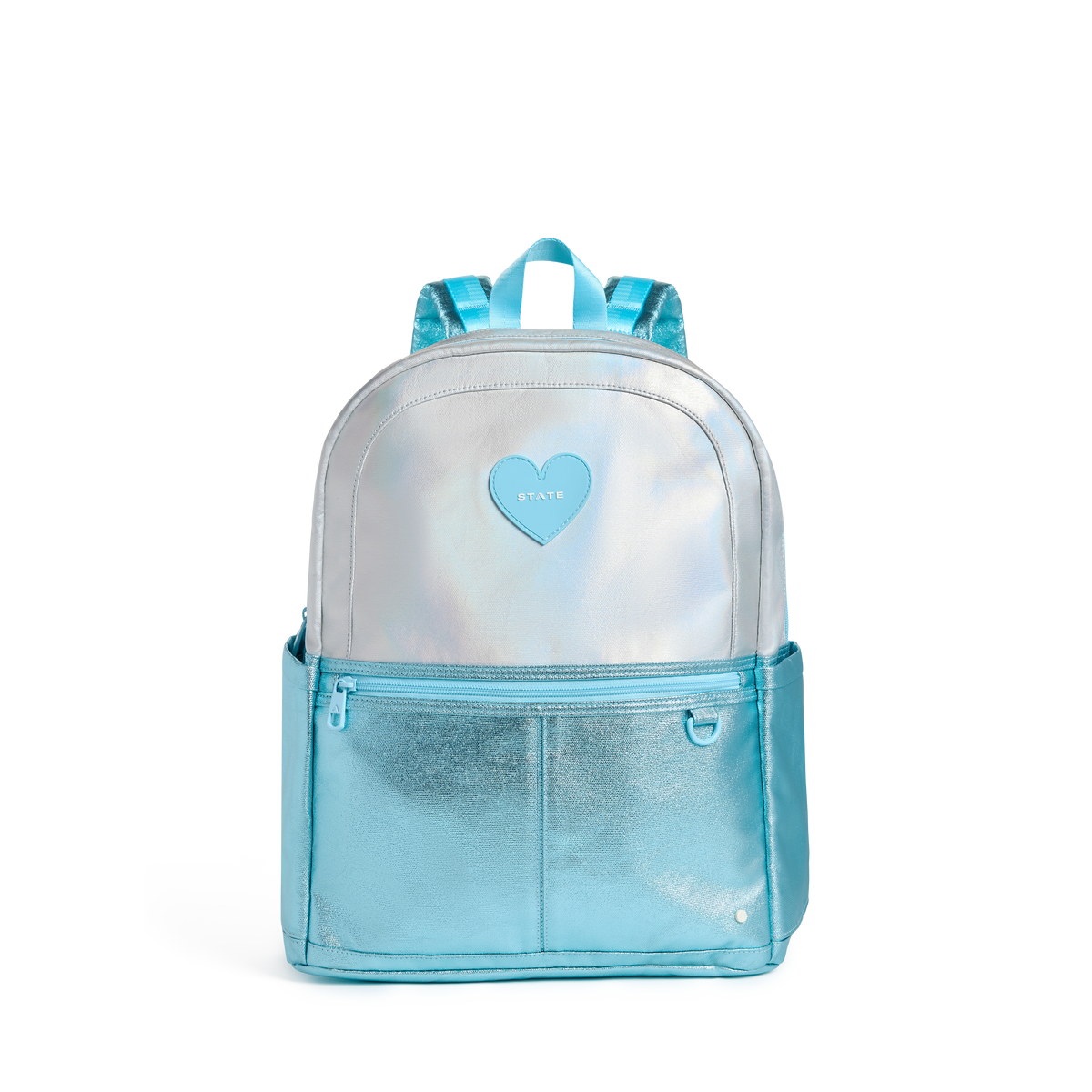 STATE Bags | Kane Kids Large Backpack Nylon Chevron Puffer Blue | Back ...