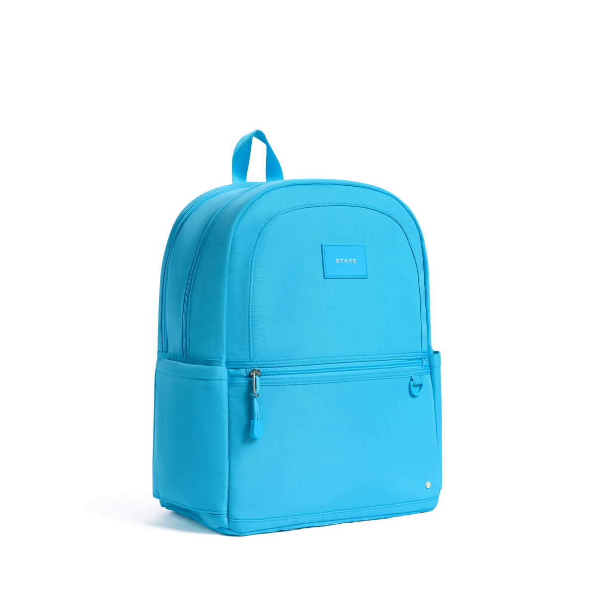 STATE Bags Kane Double Pocket Backpack Bright Blue Side View Click to Zoom