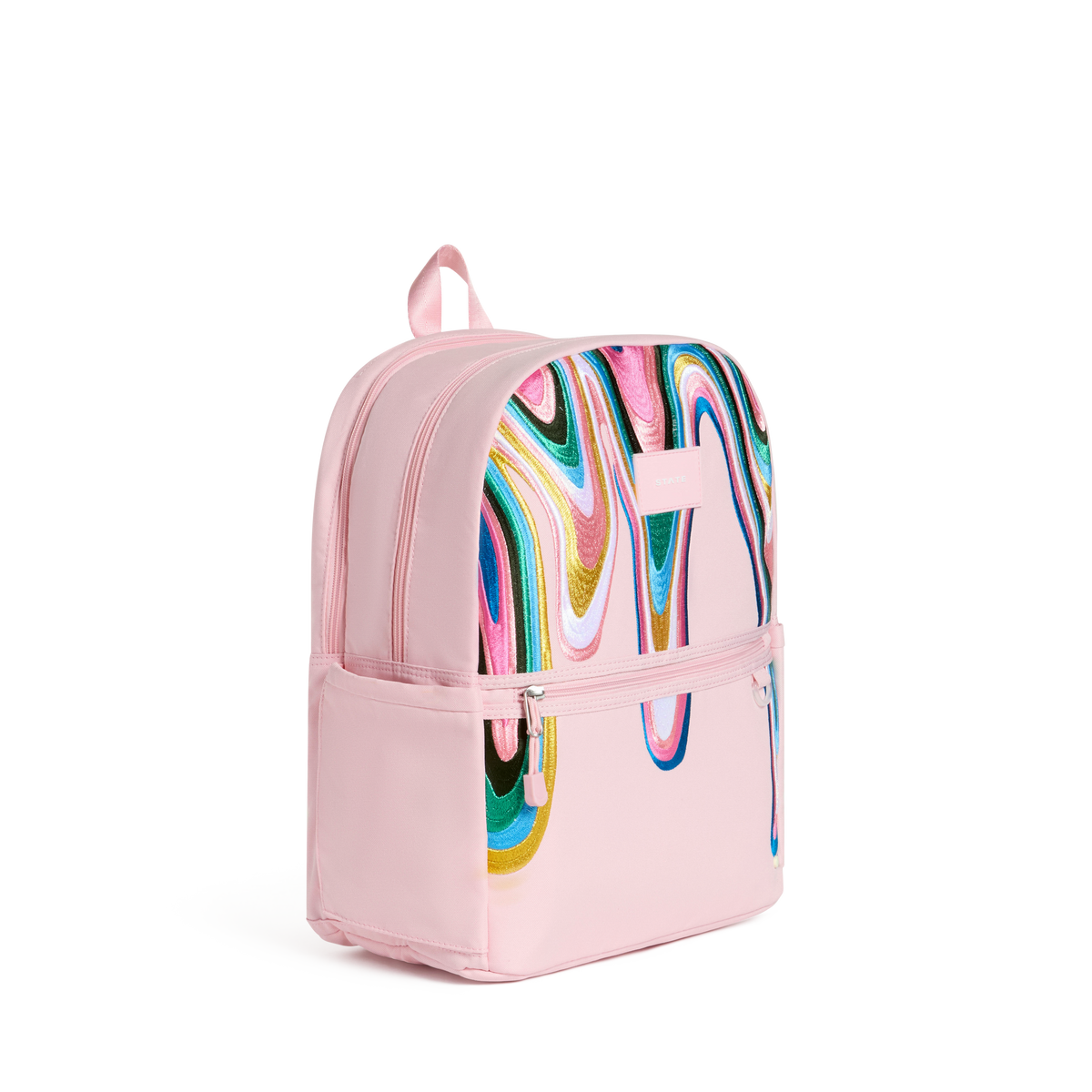 STATE Bags Kane Double Pocket Backpack Paint Wave Side View Click to Zoom