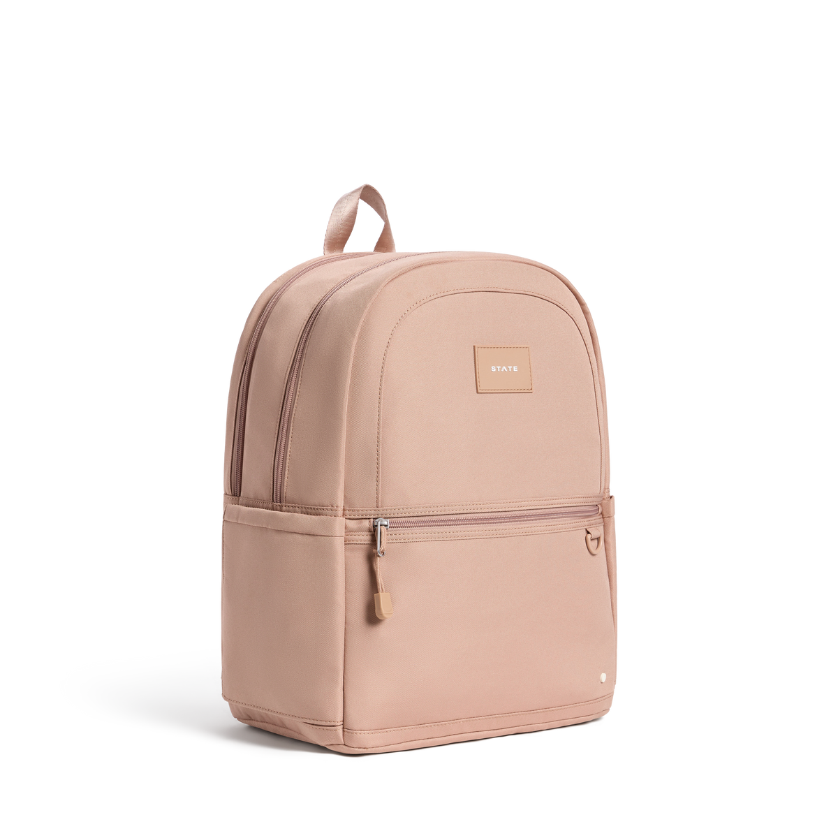 STATE Bags Kane Double Pocket Backpack Mocha Side View Click to Zoom
