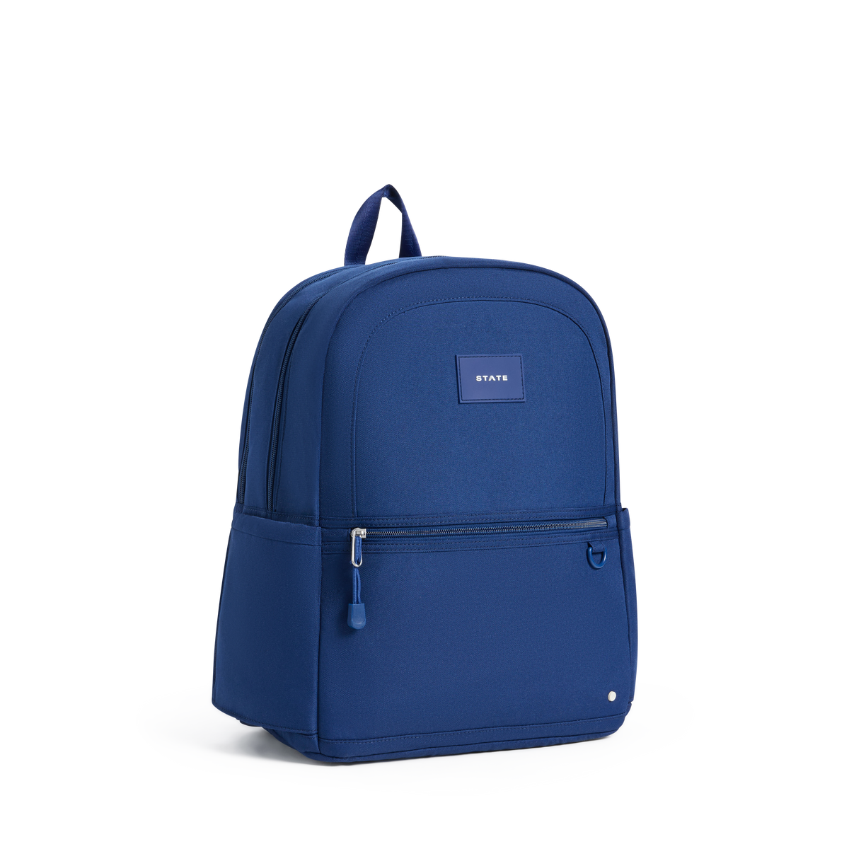 STATE Bags Kane Double Pocket Backpack Navy Side View Click to Zoom