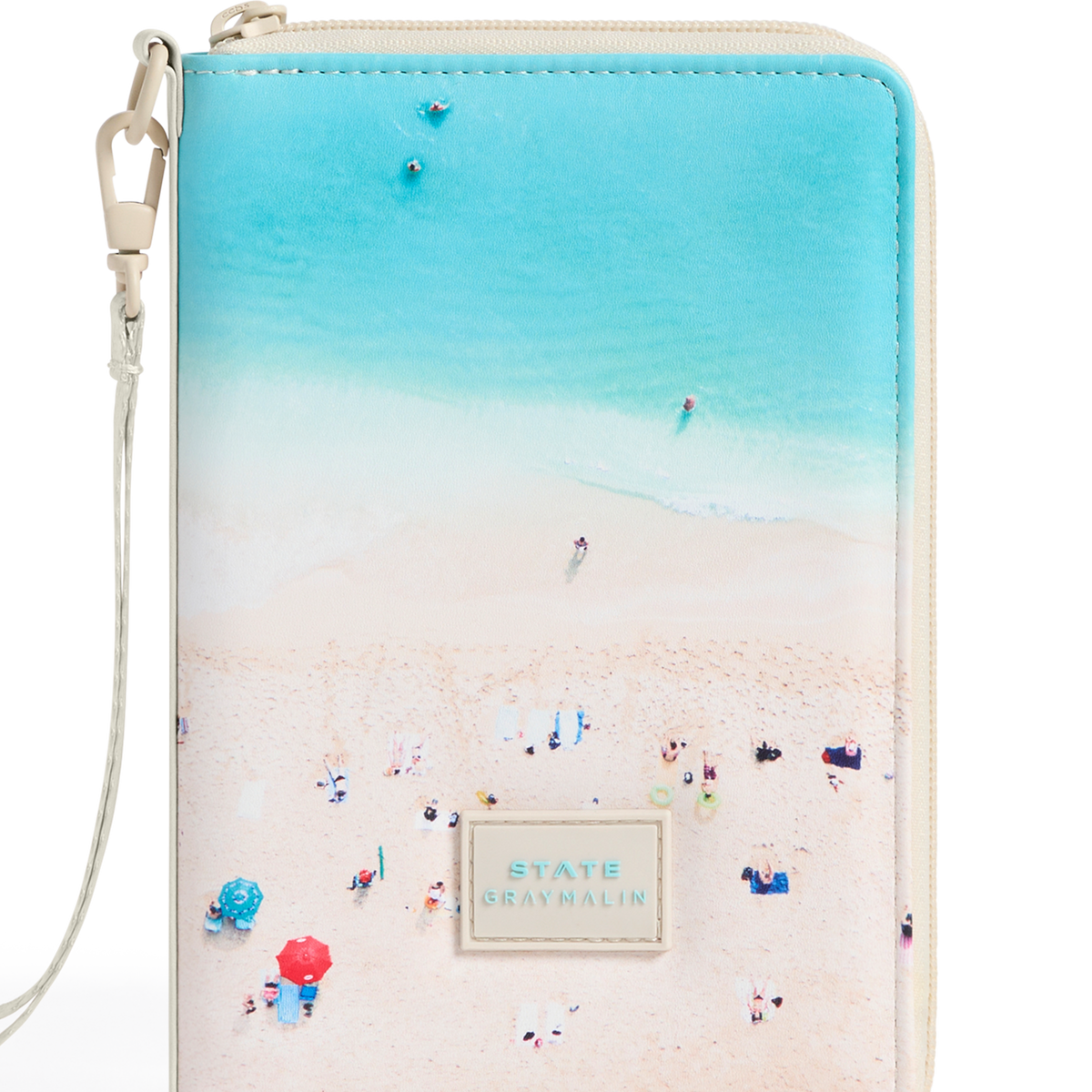 STATE x Gray Malin Family Passport Holder Beach Umbrellas Up Close Click to Zoom