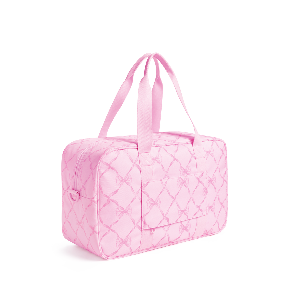 STATE x LoveShackFancy Rockaway Duffle Pink Peppermint Back View Click to zoom