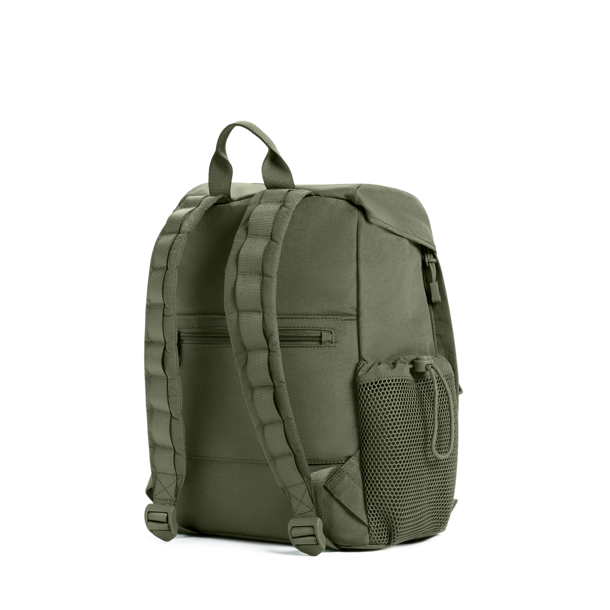 STATE Bags Nevie Backpack Crinkle Nylon Olive Back View Click to Zoom