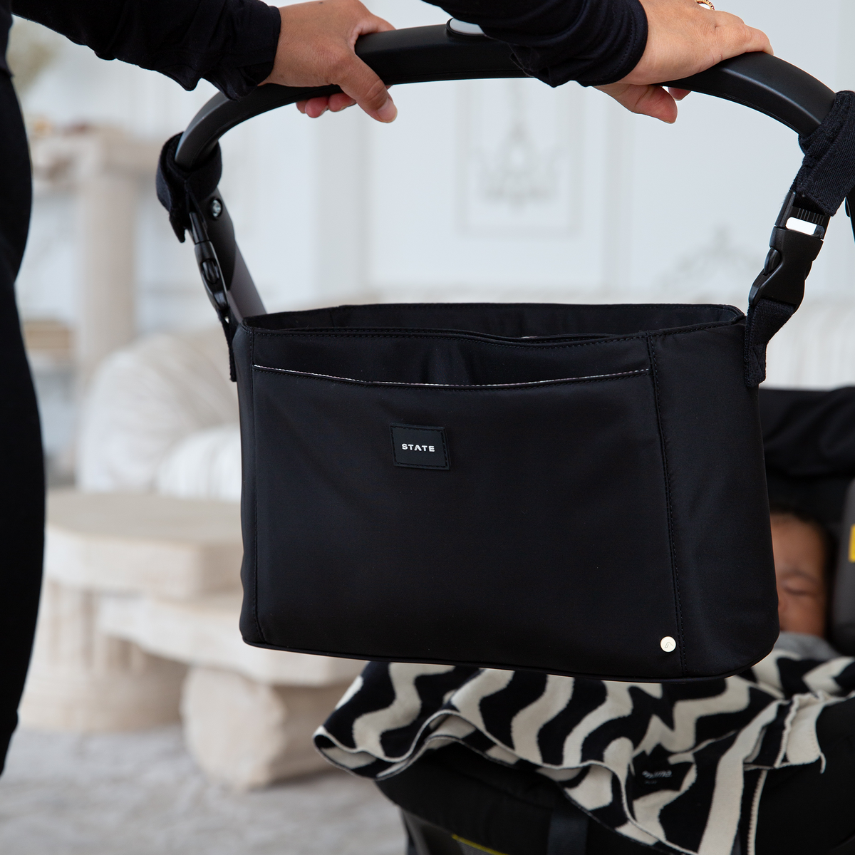 STATE Bags Stroller Organizer on Stroller
