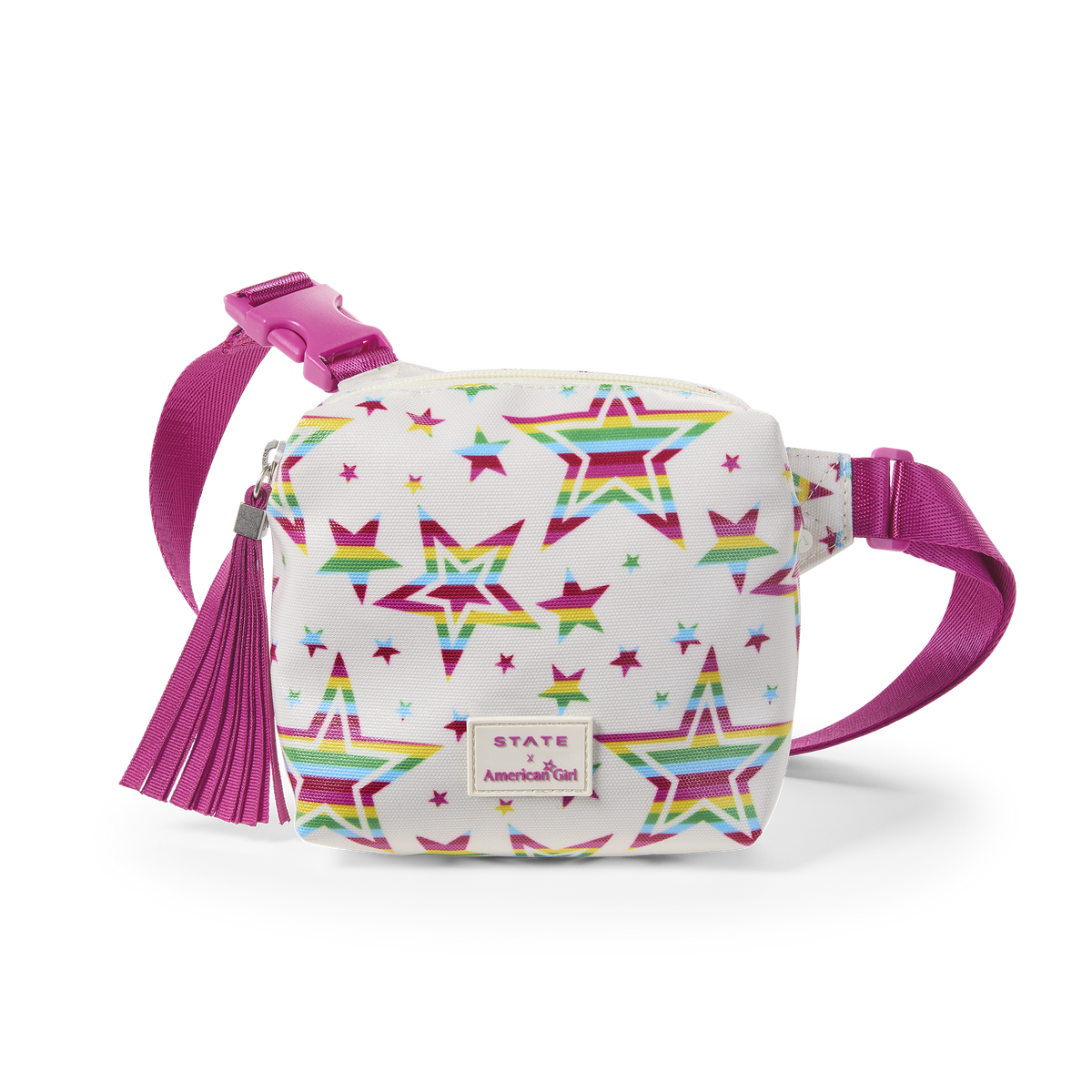 STATE Bags Lorimer Kids Fanny Pack Metallic Rainbow Sequins