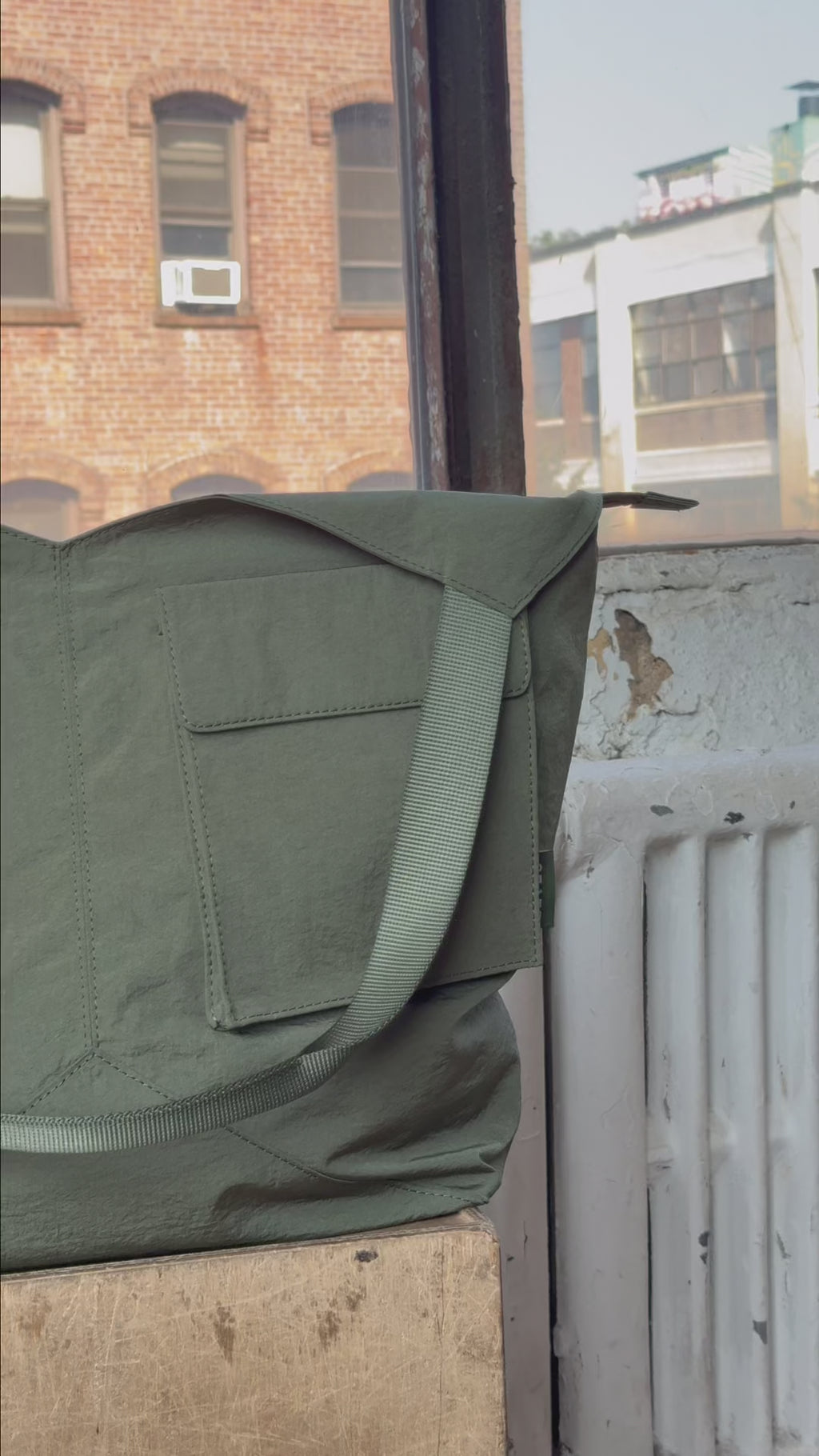 STATE Bags Beverly Tote Crinkle Nylon Olive