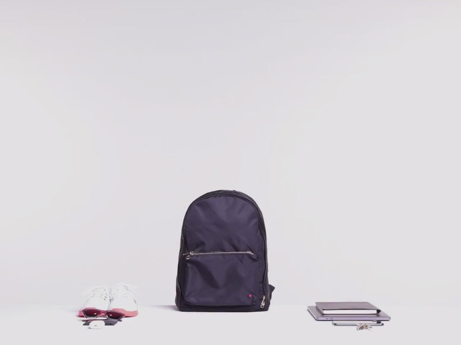 Lorimer Nylon Backpack Black/Black