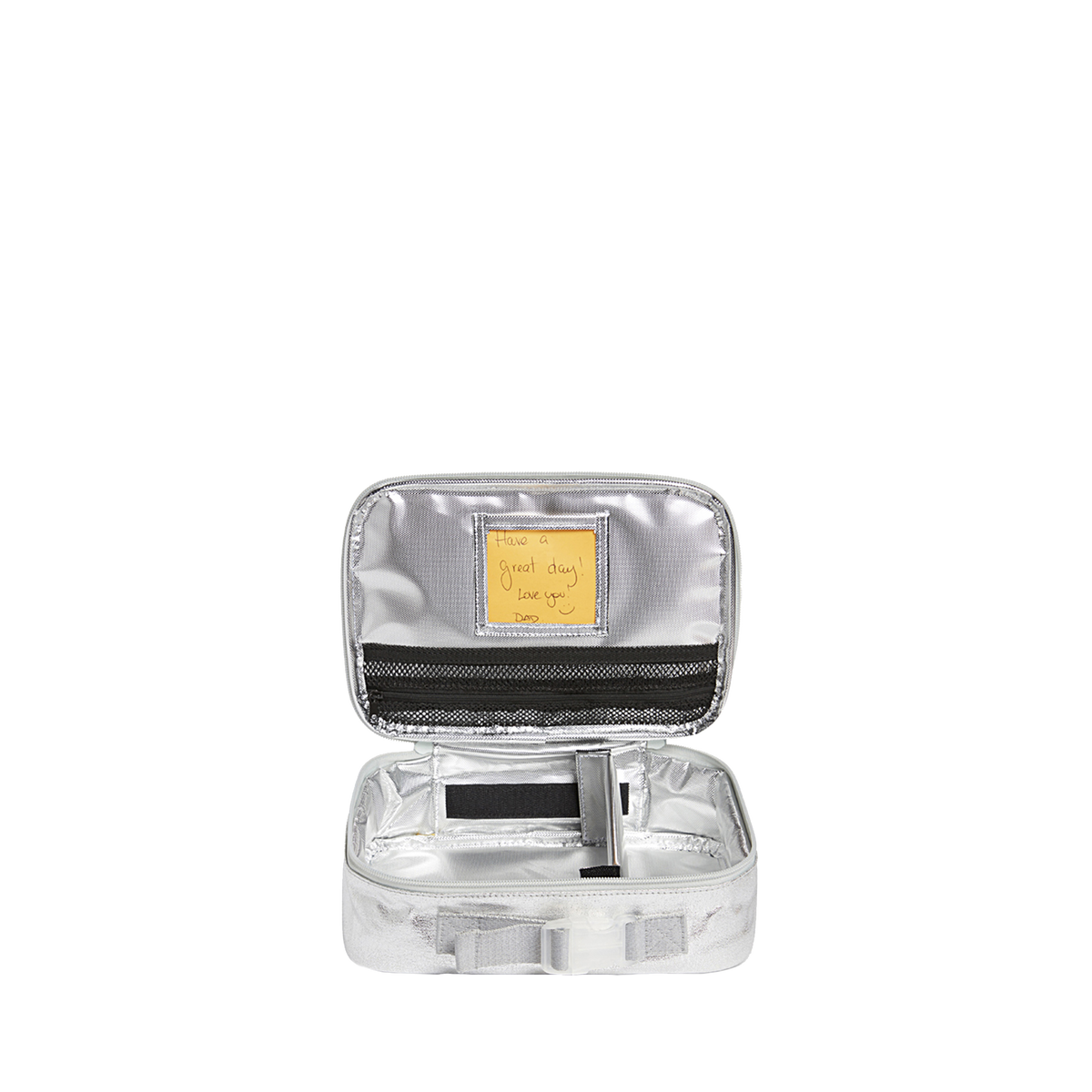 Image showing STATE Bags Rodgers Lunch Box Silver Interior