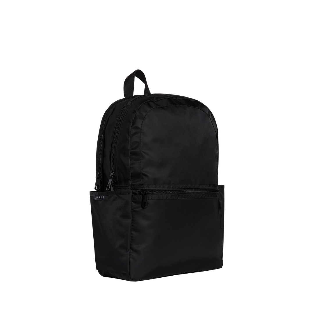 Kane Double Pocket Backpack Nylon Black